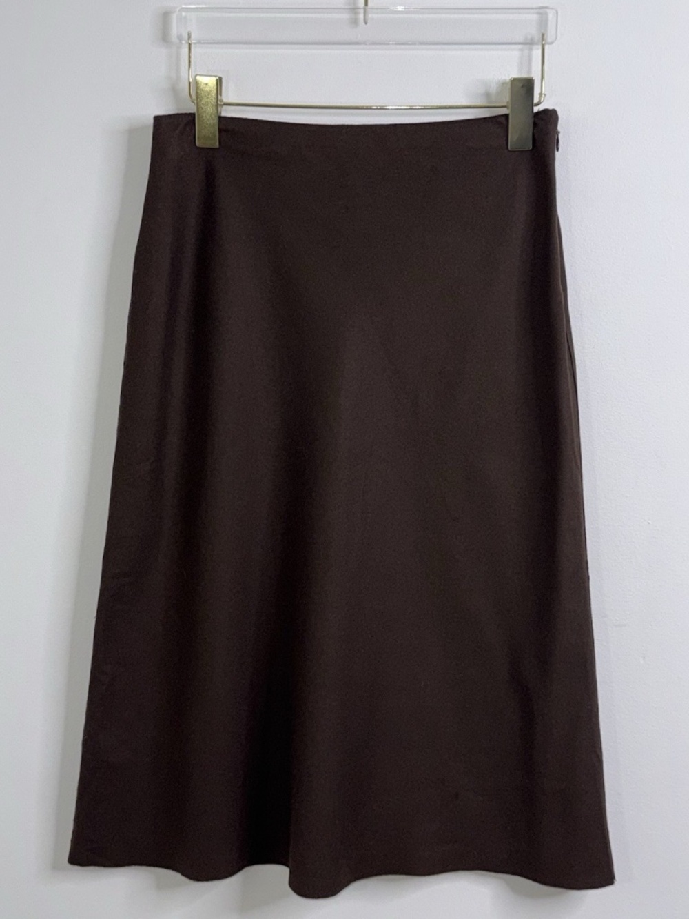 Vintage Calvin Klein Brown Wool? A-Line Skirt Women's Size 4 Made in Italy Lined